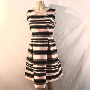 Pink and black A line dress